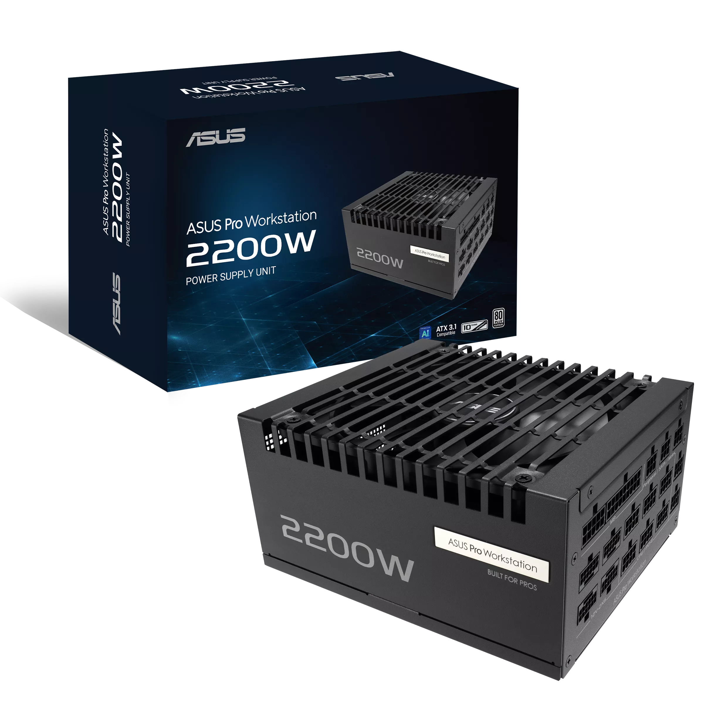 Asus PRO WS 2200W PLATINUM 2200 W 80 Plus Platinum 12cm Fanlı Yapaz Zeka Uyumlu ATX Power Supply