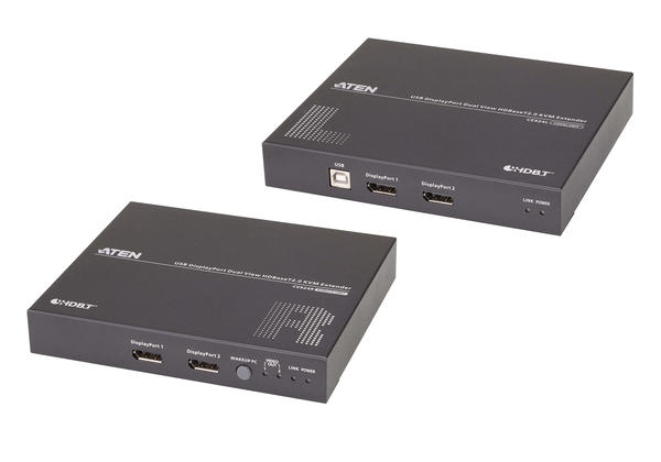 Aten ATEN-CE924 100 Mt  Display Port CAT6 Dual 4K HDBaseT USB 2.0 KVM Extender