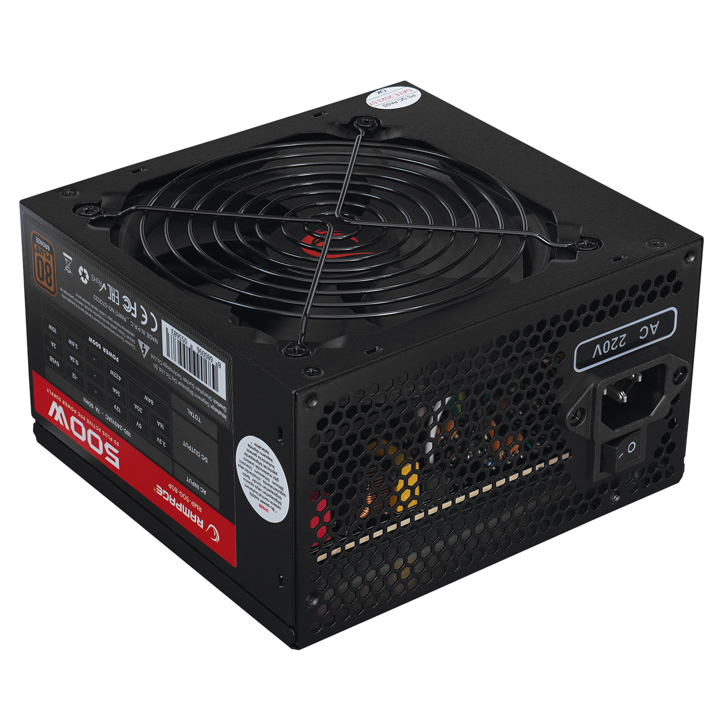 Rampage RMP-500-80P 500W 80 Plus 12cm Fanlı Power Suplly