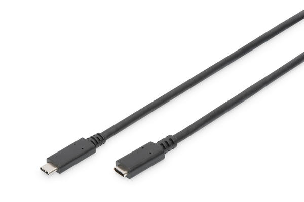 Digitus AK-300210-007-S 0.7 Mt USB 3.1Type C GEN2 to USB 3.1Type C GEN2 Erkek-Dişi 5A 10GB v3.1 USB Kablo