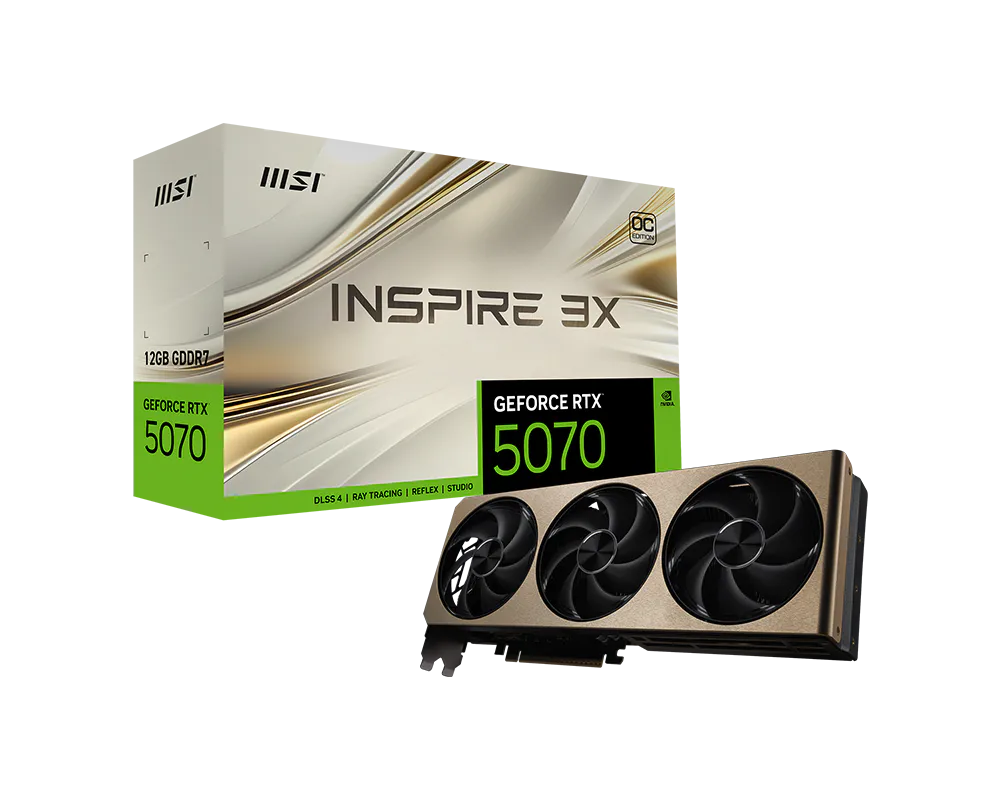 Msi GEFORCE RTX 5070 12G INSPIRE 3X OC 12 GB Gforce RTX5070 OC 192Bit NVIDIA Ekran Kartı