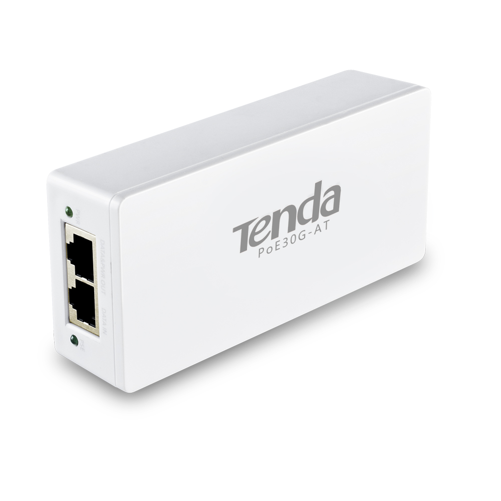Tenda POE30G-AT 1 Port Gigabit 30W Beyaz PoE Enjektör