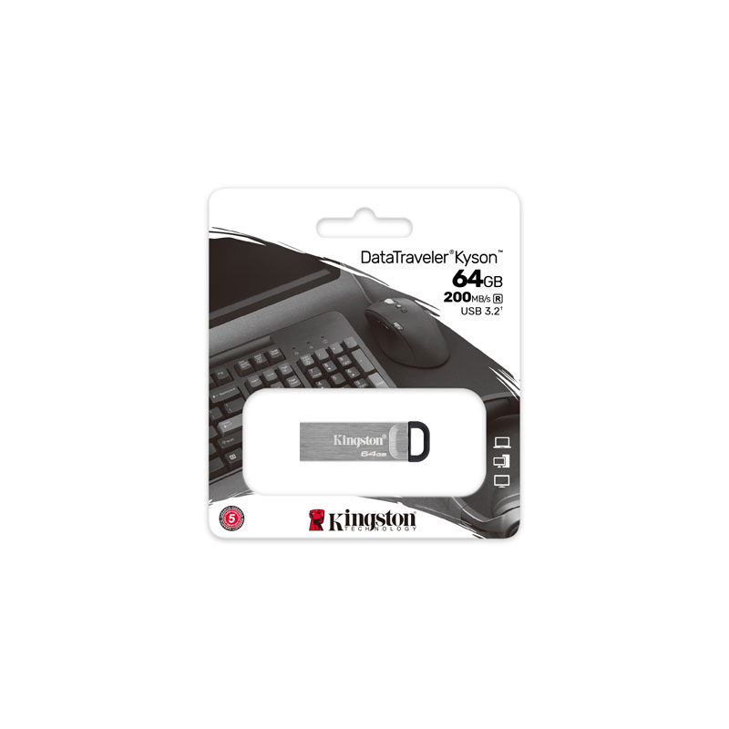 Kingston DTKN/64GB 64 GB 200MB/s DataTraveler USB 3.2 USB Flash Bellek