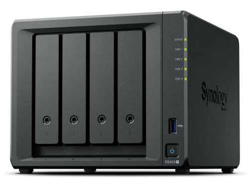 Synology DS425 PLUS Celeron J4125 2GB DDR4 4 yuvalı 2.5-3.5 inch HDD 2x NVME 2 Port Lan Ağ Depolam NAS Cihazı