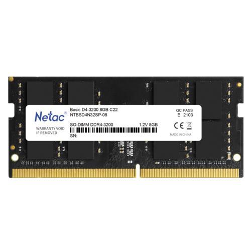 Netac NTBSD4N32SP-08 8 GB DDR4 3200MHz CL22 Basic Notebook Bellek