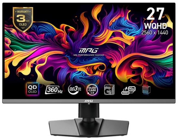 Msi MPG 271QRX QD-OLED 26.5 inch 2560x1440 0.03ms 360Hz HDMI DP Adaptive-Sync Monitör