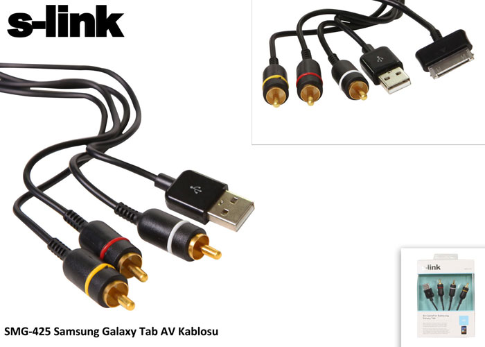 S-Link SMG-425 USB 2.0 to 30 Pin Samsung Galaxy Tab AV Kablosu