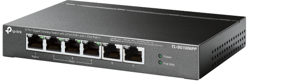 Tp-Link TL-SG1006PP 6 Port Gigabit 3 Port PoE++ 1 Port PoE++ PoE Switch