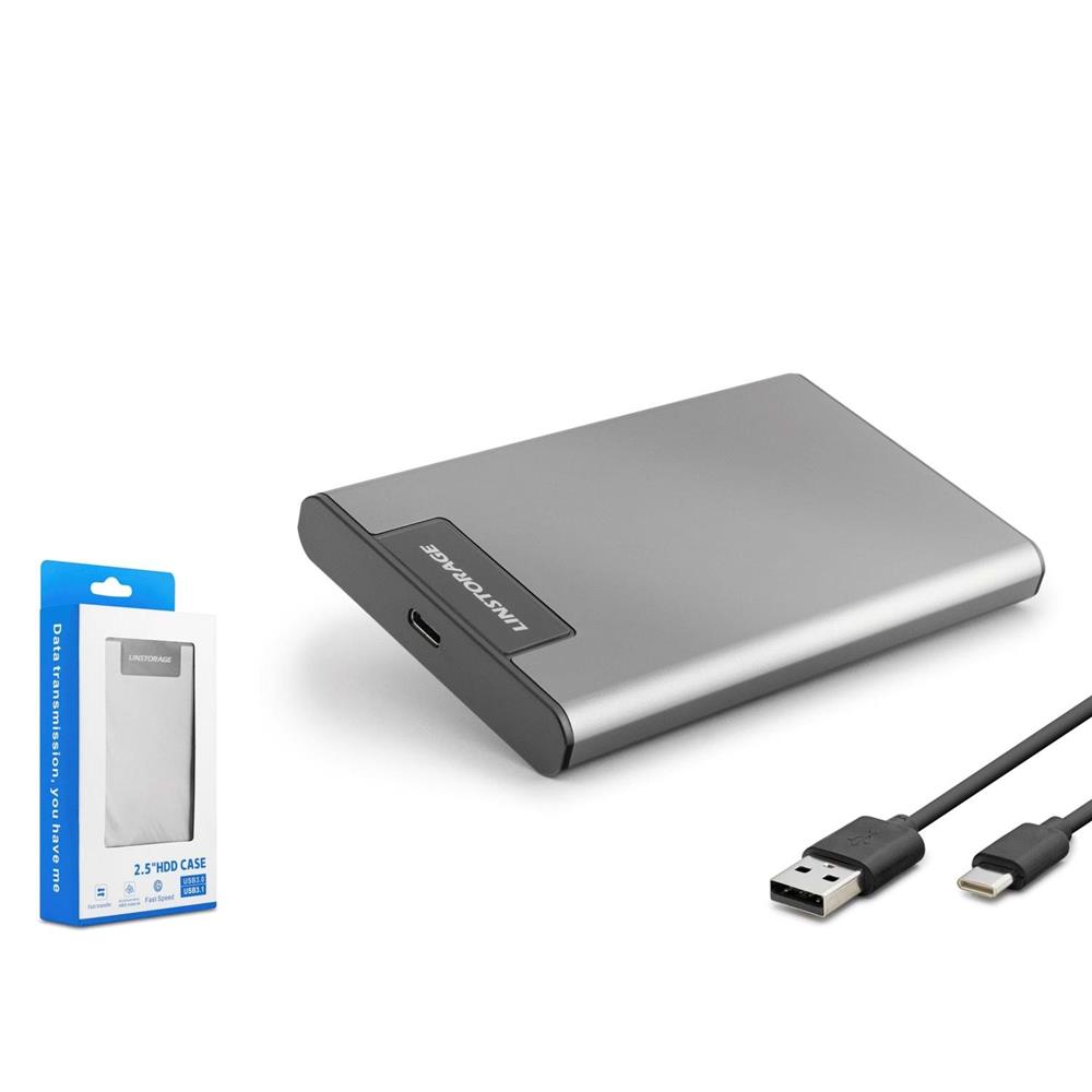 Hadron HDX1782 Usb 3.0  to 2.5 insh SATA Gri Alüminyum RGB Harici Harddisk Kutusu