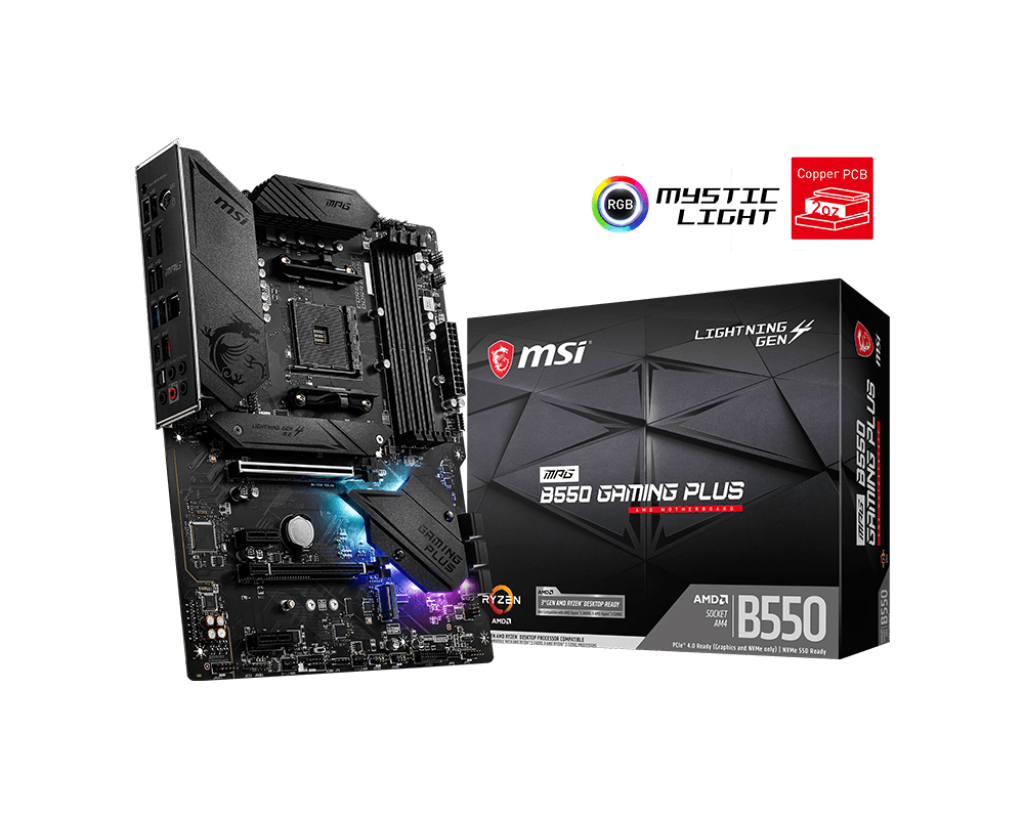 Msi MPG B550 GAMING PLUS Sc-AM4 B550 DDR4 4400Mhz M.2 RGB ATX Amad Anakart