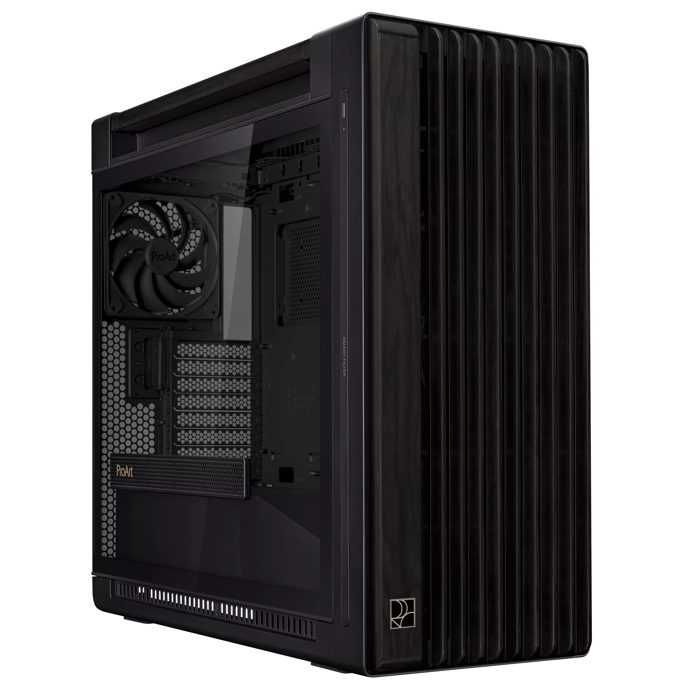 Asus PROART PA602 WOOD PSU YOK 2x12cm 1x14cm Fan Ahşap Tasarımlı E-ATX Bilgisayar Kasası