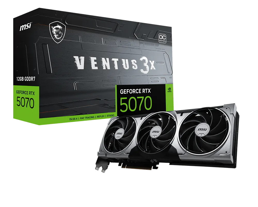 Msi GEFORCE RTX 5070 12G VENTUS 3X OC 12GB GeForce RTX5070 192Bit NVIDIA Ekran Kartı