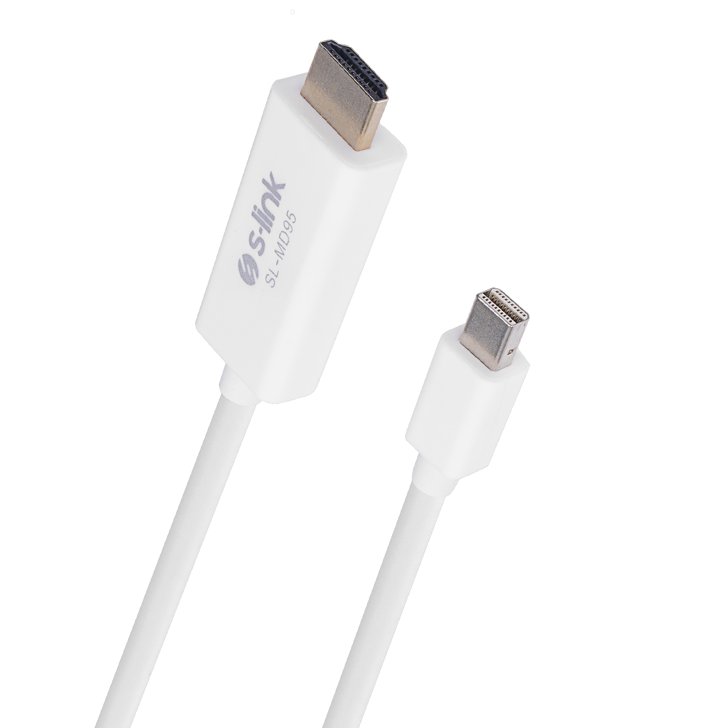 S-Link MD95 1.8 Mt mini DISPLAY PORT to HDMI Beyaz Görüntü Kablosu