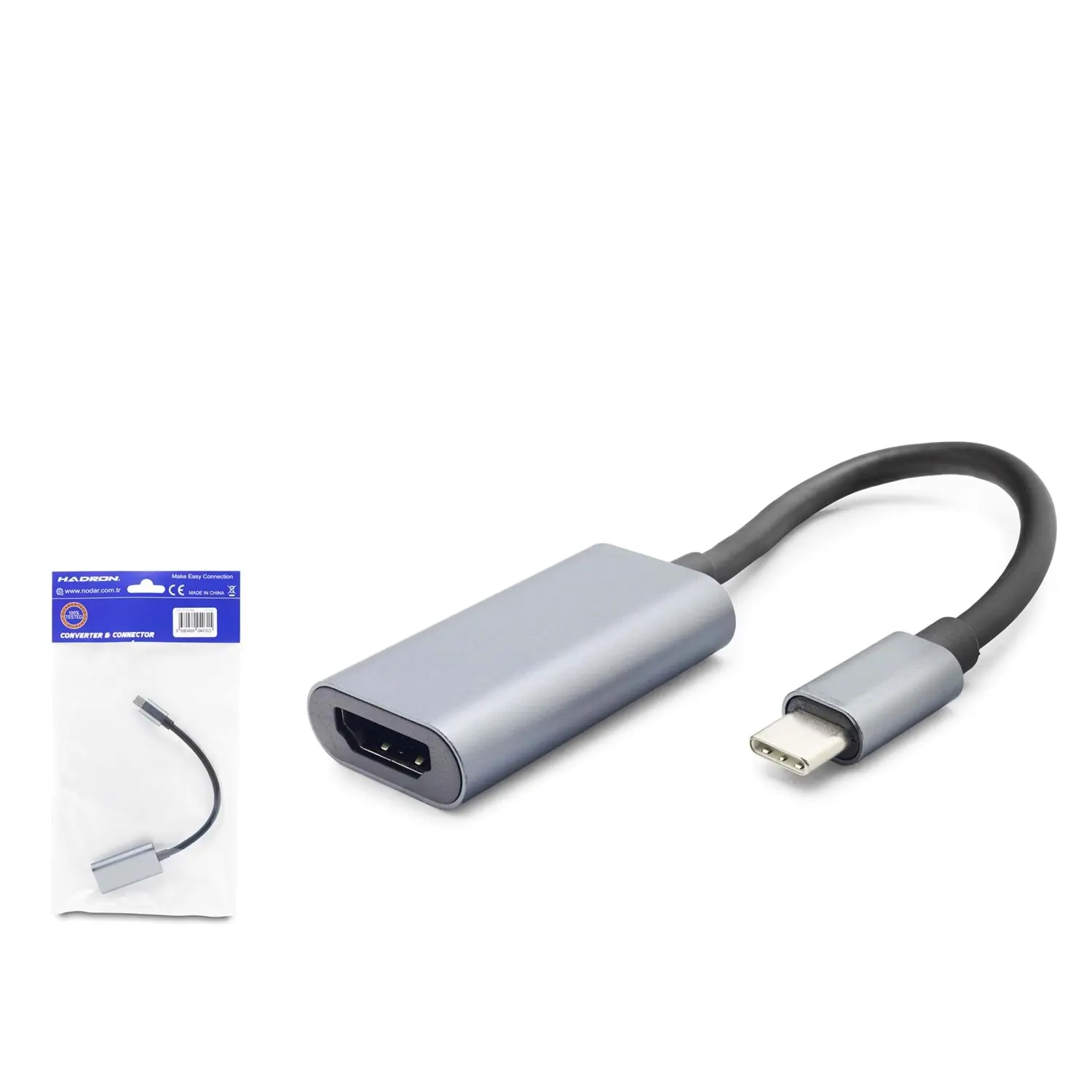 Hadron HDX7862 Usb Type C to HDMI 4K Erkek-Dişi USB Ekran Kartı Adaptörü