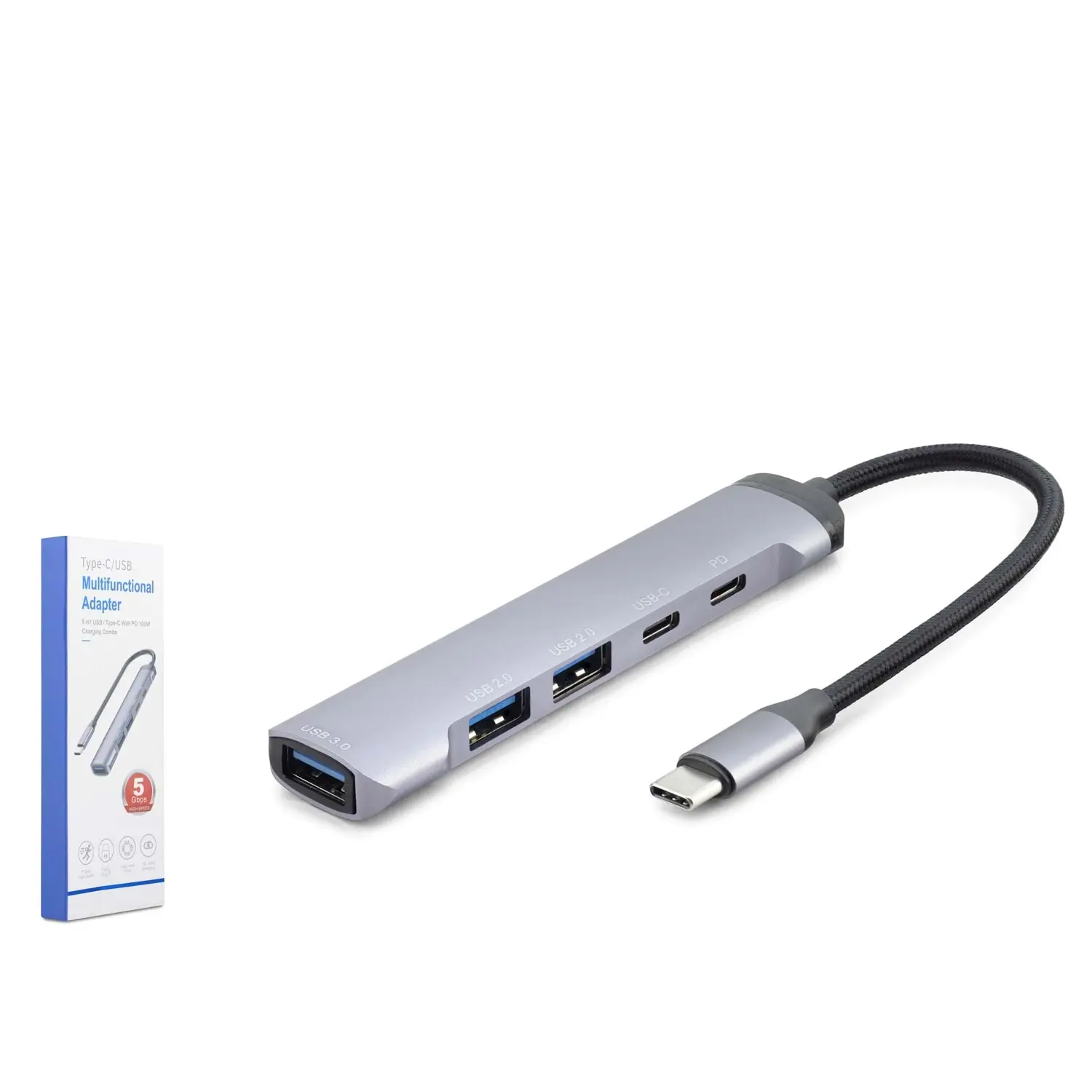 Hadron HDX7041 Usb Type C to 3 Port USB 3.0 2 Port USB Type C Çoklayıcı Hub