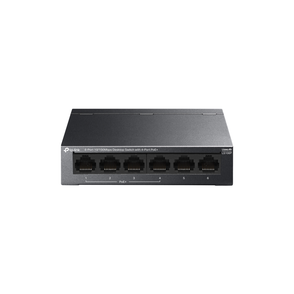 Tp-Link LS106P 4 Port 100Mbps PoE 2 Port Uplink 65W Poe Switch