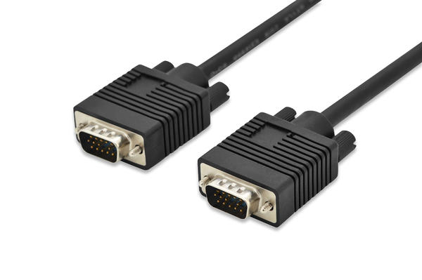 Digitus AK-310103-050-S 5 Mt VGA to VGA Erkek-Erkek AWG28 3Coax/7C Siyah Görüntü Kablosu