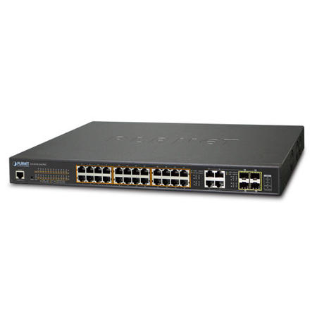 Planet PL-GS-4210-24UP4C 24 Port 10/100  PoE+ 4 Port SFP 600W PoE Yönetilebilir Switch
