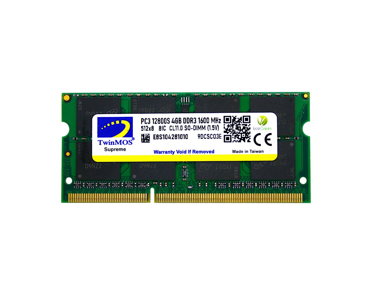 Twinmos MDD34GB1600N 4 GB DDR3L 1600MHz CL11 Notebook Bellek