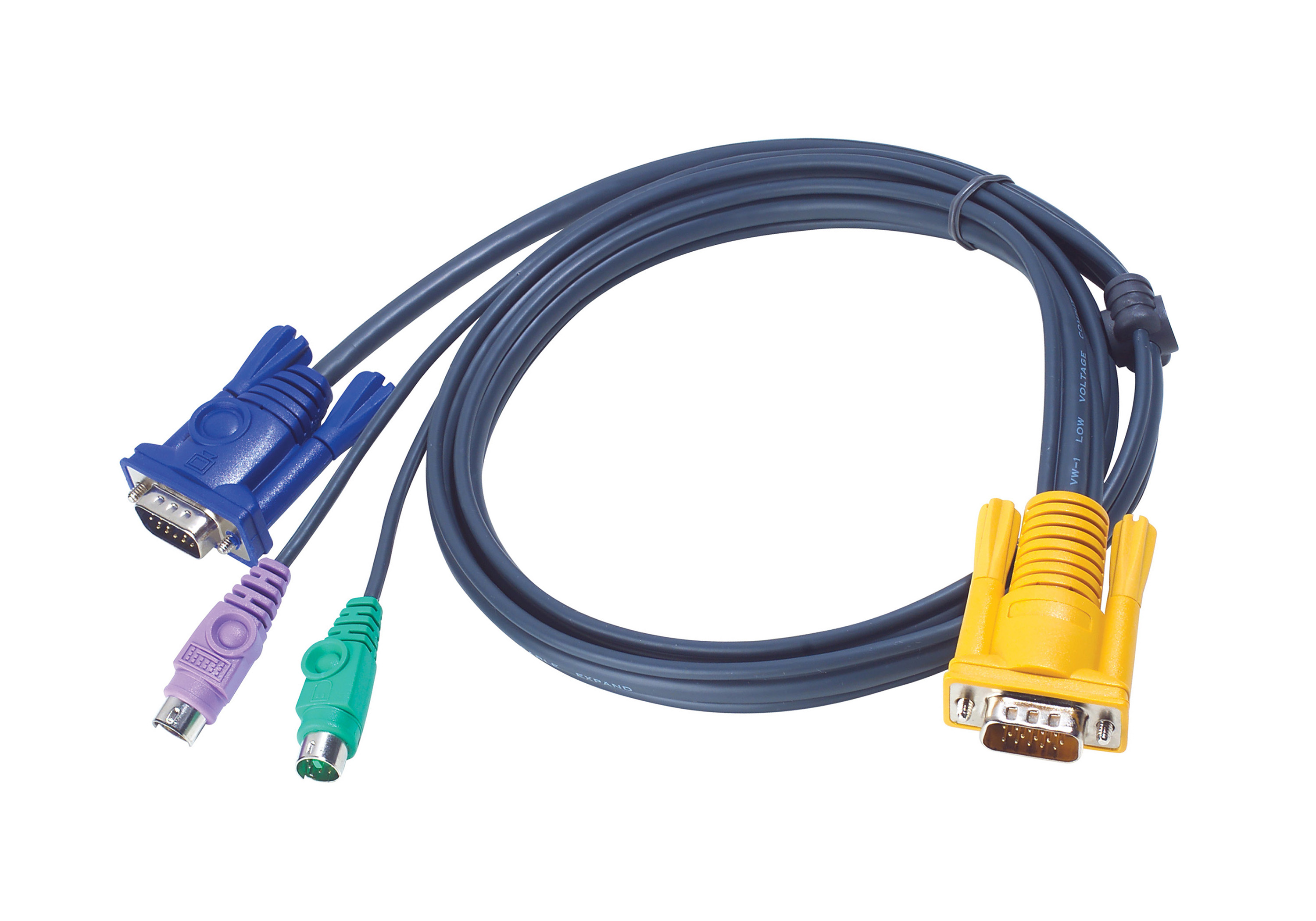 Aten 2L-5202P 1.8 Mt PS/2 Klavye Mouse Monitör VGA KVM Switch Kablosu