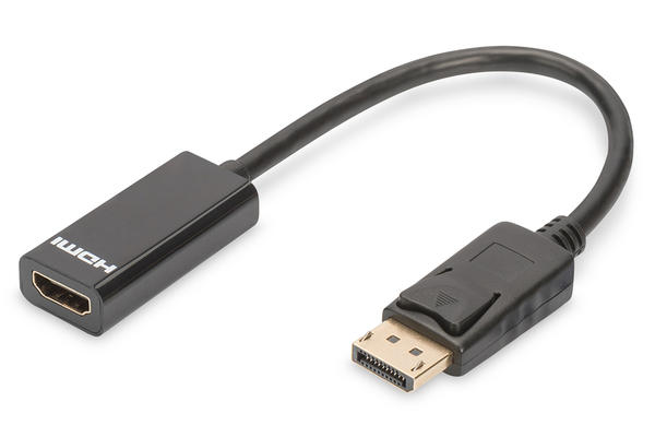 Digitus AK-340400-001-S DISPLAY PORT to HDMI Erkek-Dişi 0.15 Mt DP 1.2 Dönüştürücü Adaptör