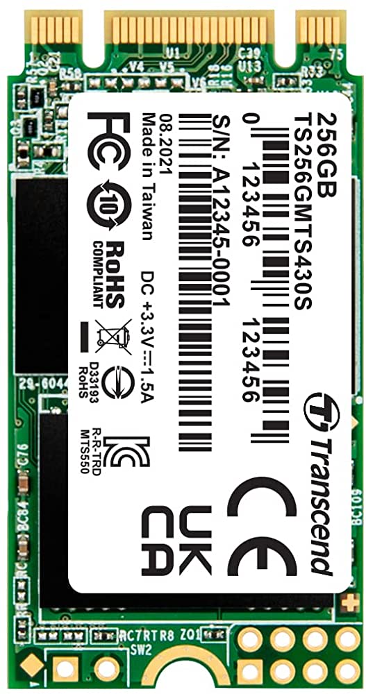 Transcend TS256GMTS430S 256 GB 560-500 Mb/s 22x42mm M.2 SSD Harddisk