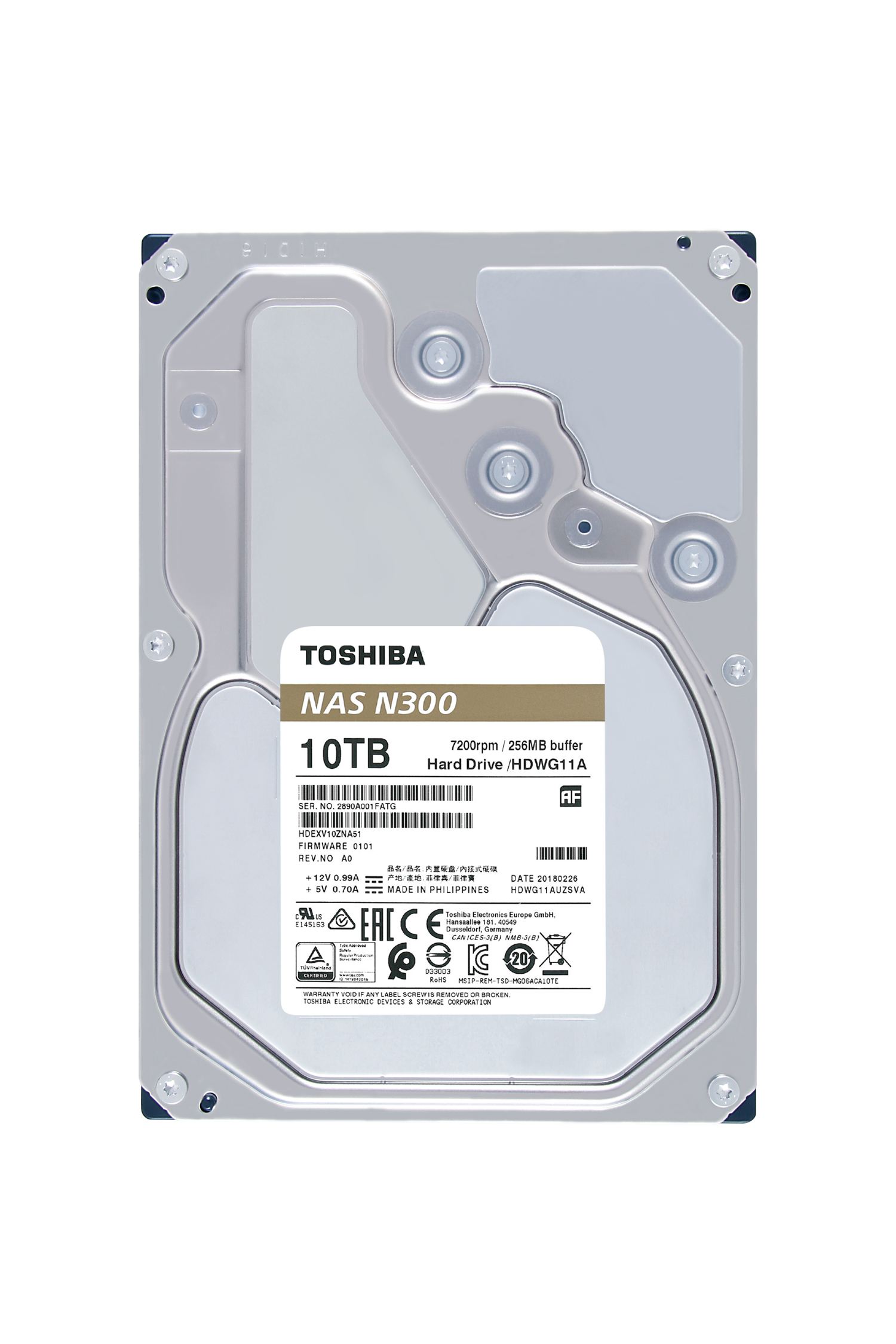 Toshiba HDWG11AUZSVA 10 TB 7200Rpm 256Mb N300 Nas Harddisk