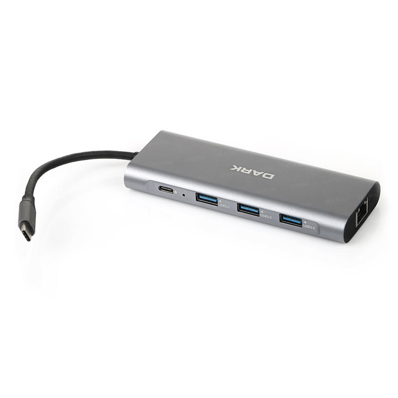 Dark DK-AC-U31X36 USB 3.1 Type C to 9 in 1 HDMI RJ45 3xUSB 3.0 PD TF SD Kart Okuyuculu Dock Station