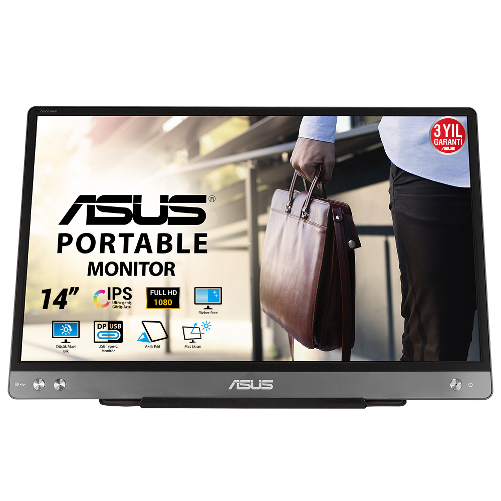 Asus MB14AC 14 inch 1920x1080 5ms USB Type C IPS Taşınabilir Monitör