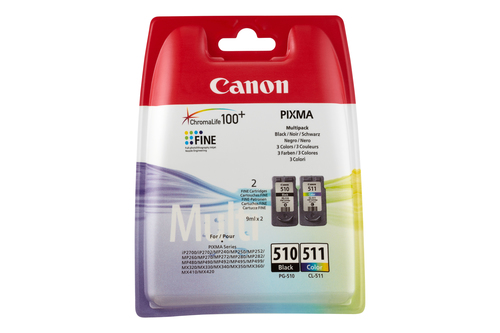 Canon 2970B017 PG-510BK CL-511 2 li Paket Orijinal Inkjet Kartuş