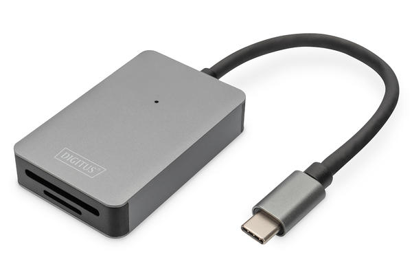 Digitus DA-70333 USB Type C to 2 Port UHS-II SD4.0 TF4.0 300Mb/s Kart Okuyucu