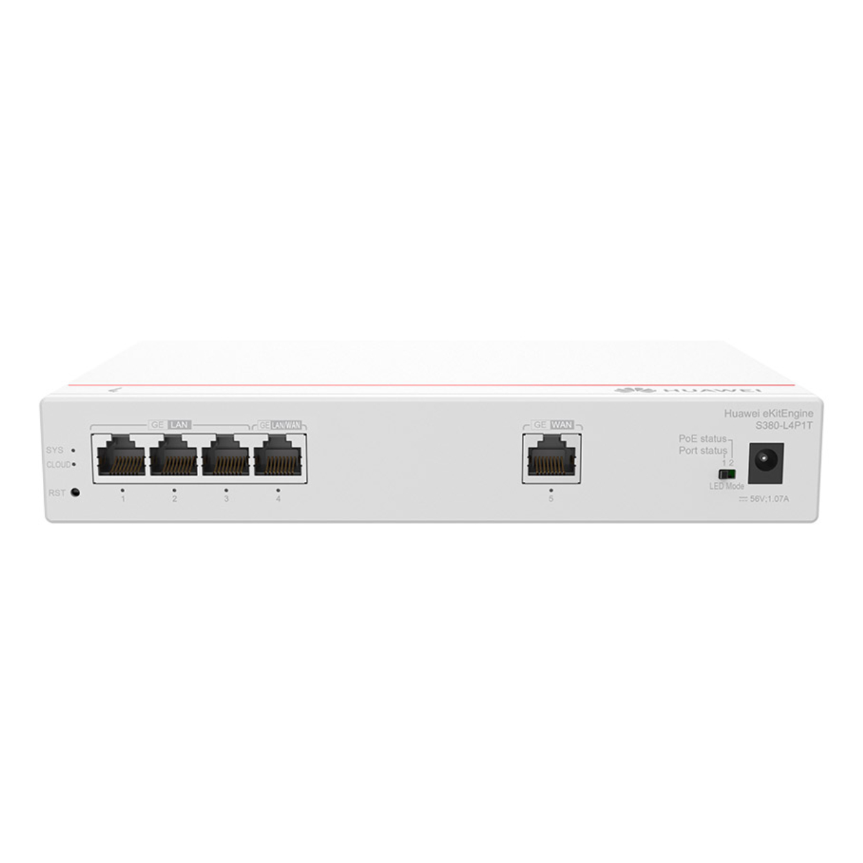 Huawei S380-L4P1T 4 Port Lan PoE 1 Port WAN 50W PoE eKitEngine Gateway Router