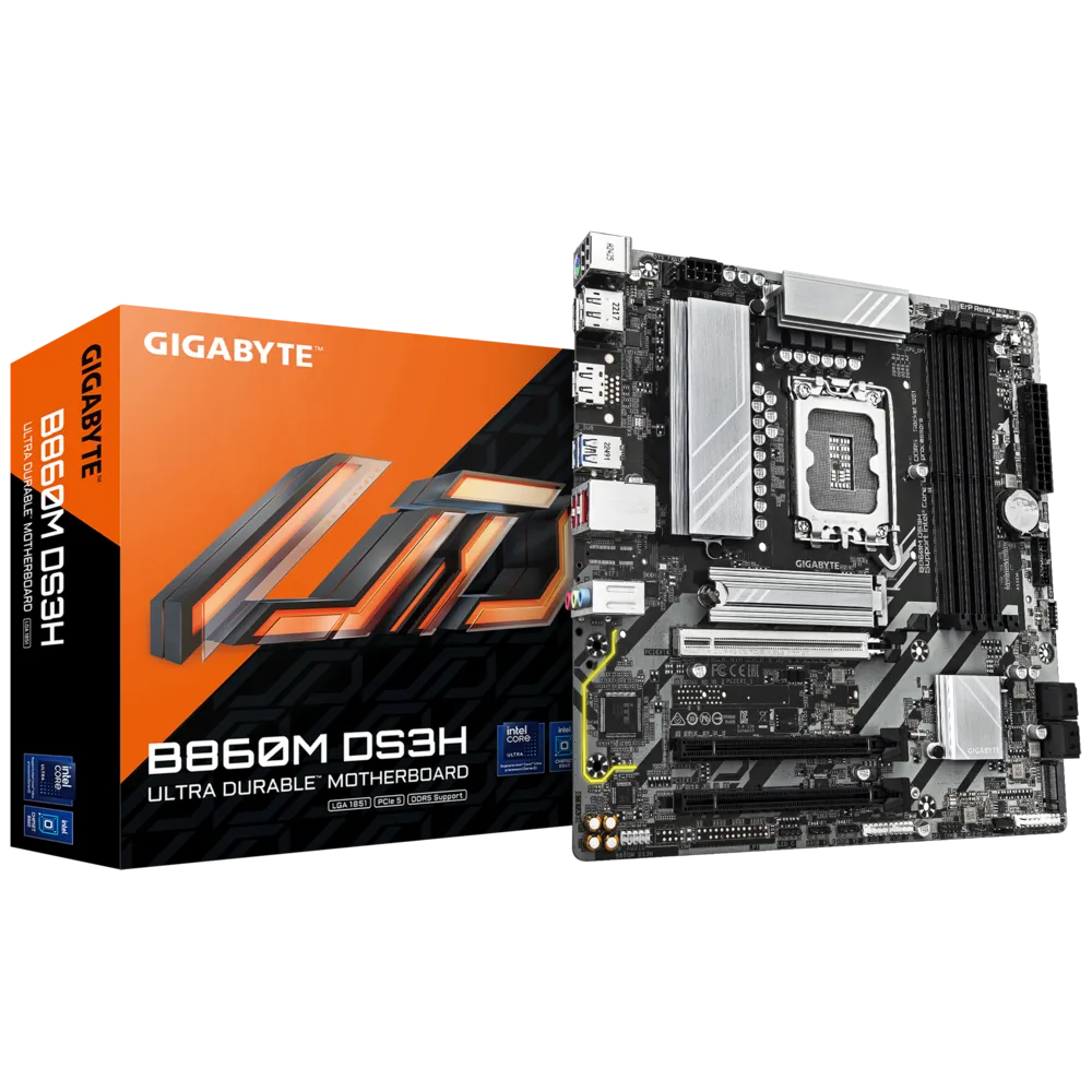 Gigabyte B860M DS3H Sc-1851 B860 DDR5 9066Mhz 2xM2 2.5Gbit mATX INTEL Anakart