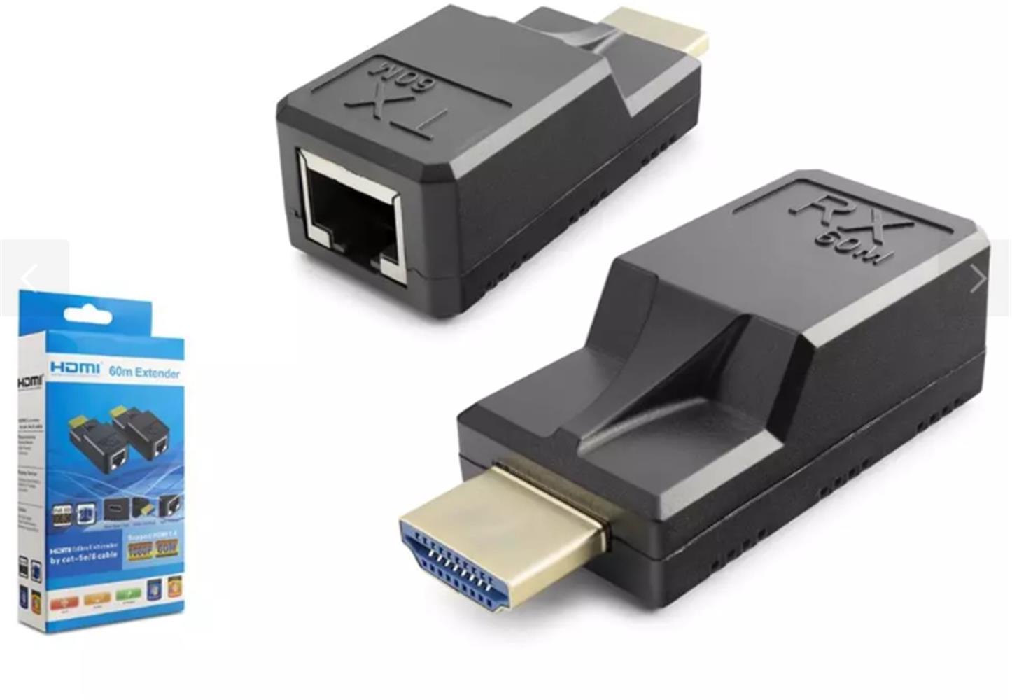 Hadron HDX1375 60 MT HDMI to RJ45 mini Usb Type C Extender HDMI Mesafe Uzatıcı
