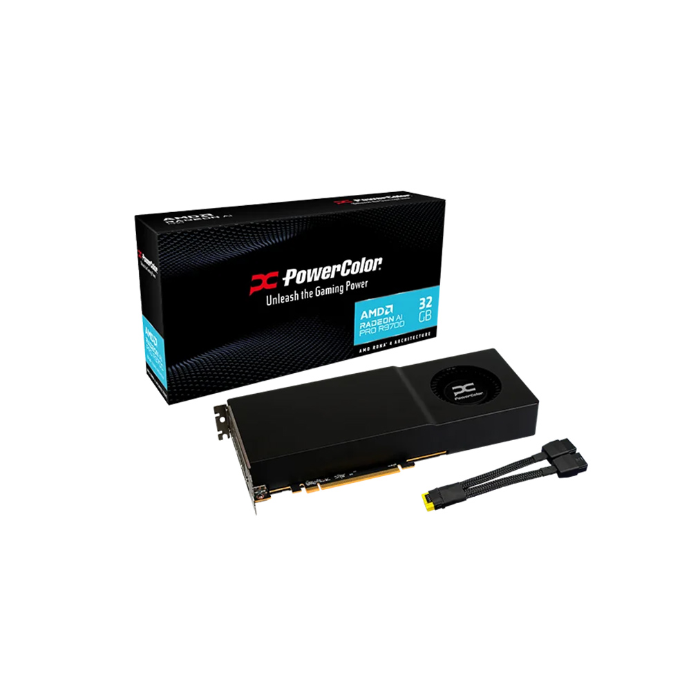 PowerColor AI-PRO-R9700-32G-B 32 GB GDDR6 Radeon R9700 256Bit AI PRO AMD Ekran Kartı