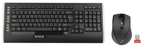 A4 Tech 9300F Q TR Multimedia Kablosuz Siyah Klavye Mouse Seti