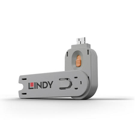 Lindy LIN-40623 USB A Tipi Bloke Kilit Açma anahtarı Turuncu