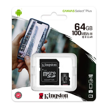 Kingston SDCS2/64GB 64 GB SDXC Class 10 Uhs-I Canvas Select microSD Hafıza Kartı