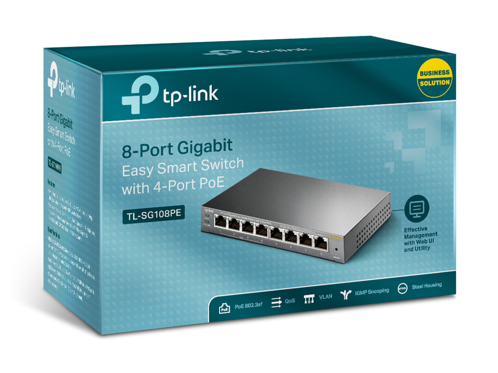 Tp-Link TL-SG108PE 8 Port Gigabit 4 Port PoE Portlu Easy Smart Switch
