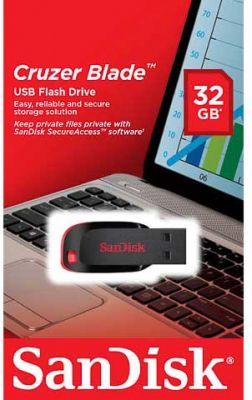 Sandisk SDCZ50-032G-B35 32 GB Cruzer Blade USB 2.0 Flash Bellek