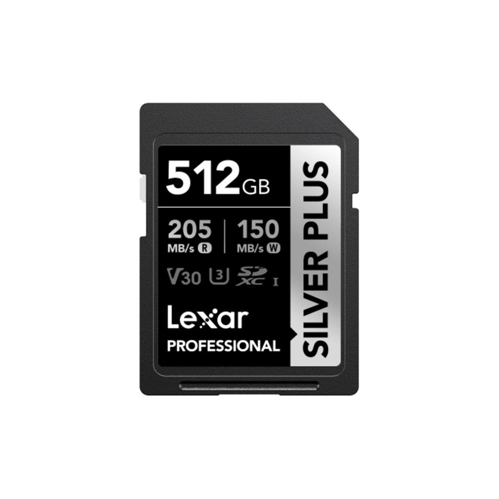 Lexar LSDSIPL512G-BNNNG 512 GB 205-150Mb/s SDXC USH-I  C10 V30 U3 Silver Plus SD Hafıza Kartı