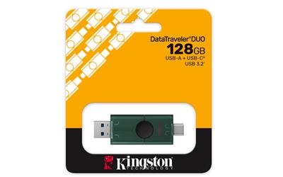 Kingston DTDEG2/128GB 128 GB USB 3.0 USB TypeC Gen1 DataTraveler DuoG2 Ushb Flash Bellek