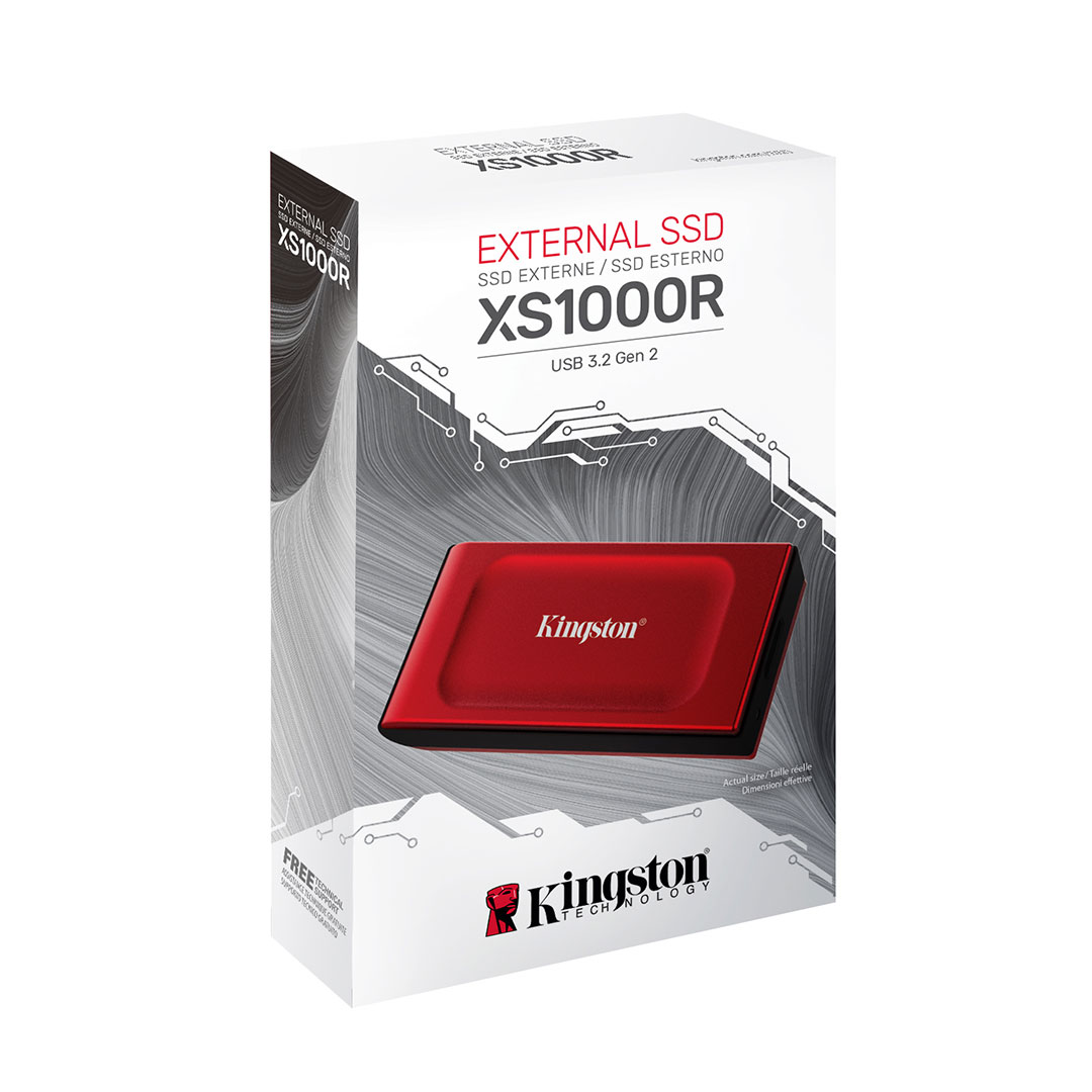 Kingston SXS1000R/2000G XS1000 2 TB USB 3.2 Gen 2 Mini Kırmızı Taşınabilir SSD Harddisk