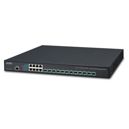 Planet PL-XGS-6350-12X8TR 12 Port 10Gbase SFP+ 8 Port Gigabit 1 Konsol Yönetilebilir SFP Switch