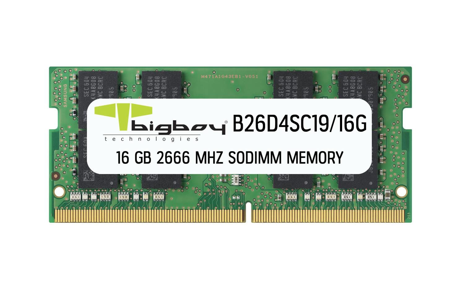 Bigboy B26D4SC19/16G 16 GB DDR4 2666Mhz CL19 Notebook Bellek