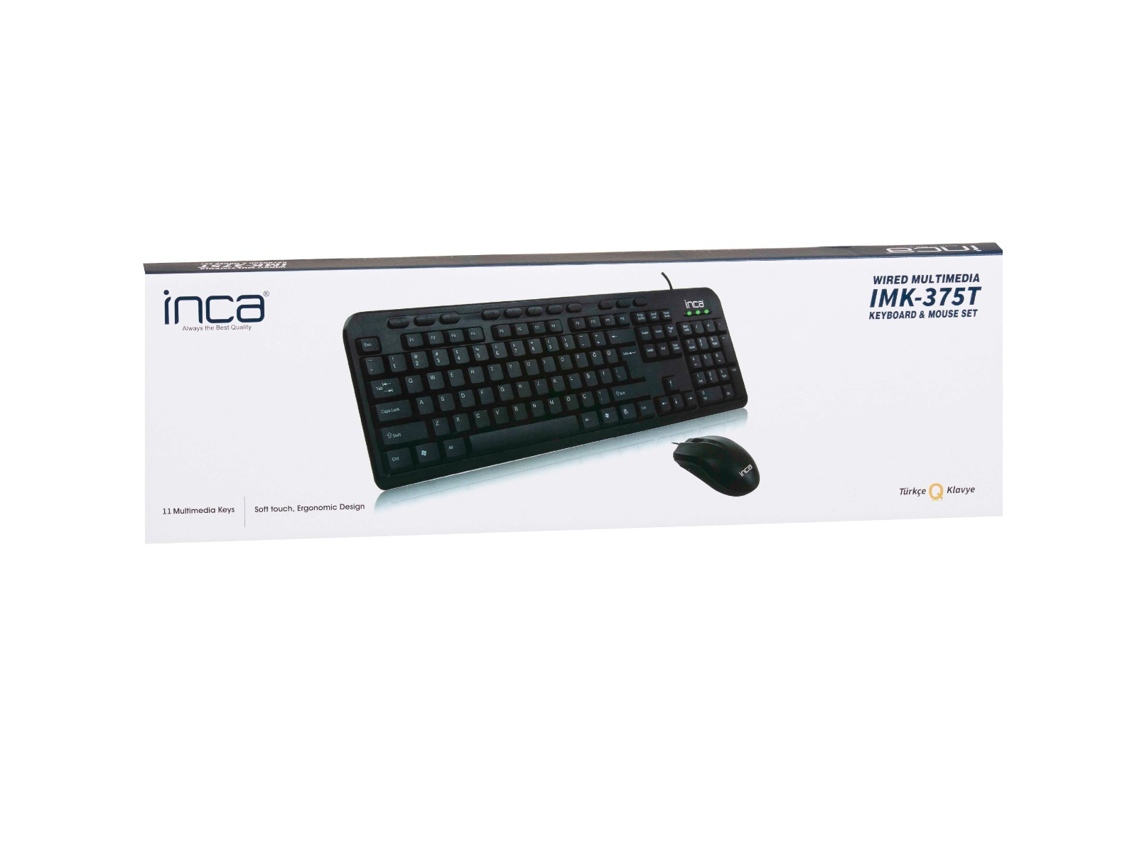 Inca IMK-375T USB Q TR Wired Multimedi 1200Dpi 3 Tuşlu Kablolu Klavye Mouse Seti