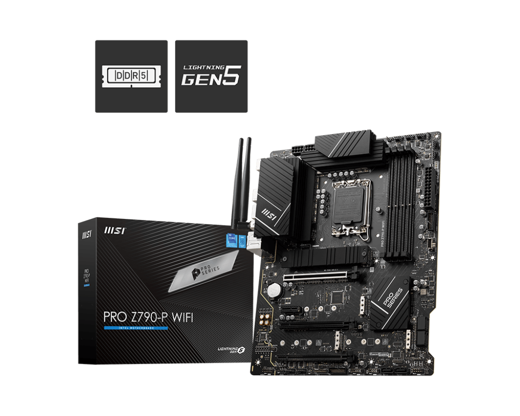 Msi PRO Z790-P WIFI Sc-1700 Z790 DDR5 7200Mhz M.2 2.5Gbit Wi-Fi 6E ATX INTEL Anakart