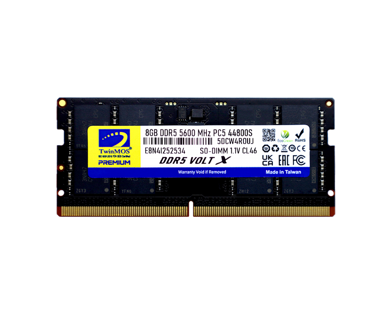 Twinmos TMD58GB5600S46 8 GB DDR5 5600Mhz CL46 Notebook Bellek