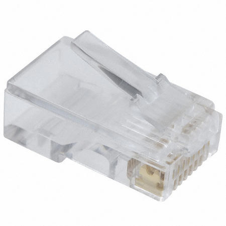 Digitus A-MO 8/8 SR Cat 5E RJ45 8P8C Zırhsız Yuvarlak Kablo Tipi 0.6 Modüler Fiş  (100 lü Paket)