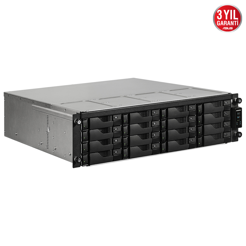 Asustor AS7116RDX INTEL E-2224 8 GB DDR4 ECC M.2 Slot 16 Disk Yuvalı Ağ Depolama NAS Server